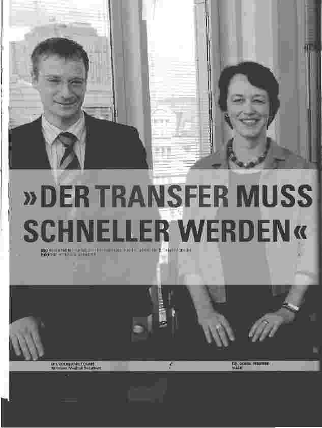 Vorschauseite 1: DER TRANSFER MUSS SCHNELLER WERDEN