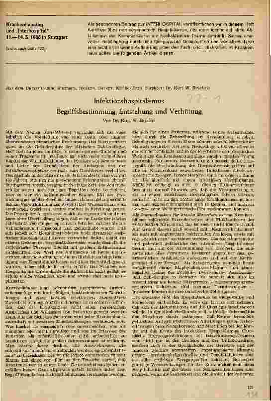 Vorschauseite 1: Infektionshospitalismus: Begriffsbestimmung, Enstehung, Verhütung