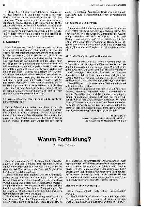 Vorschauseite 4: Bericht über die Anleitung zweier Schülerinnen im 1. Ausbildungsjahr
