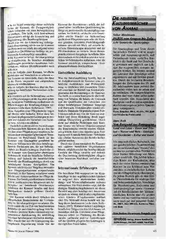 Vorschauseite 2: Pflegekammern: notwendig oder überflüssig?