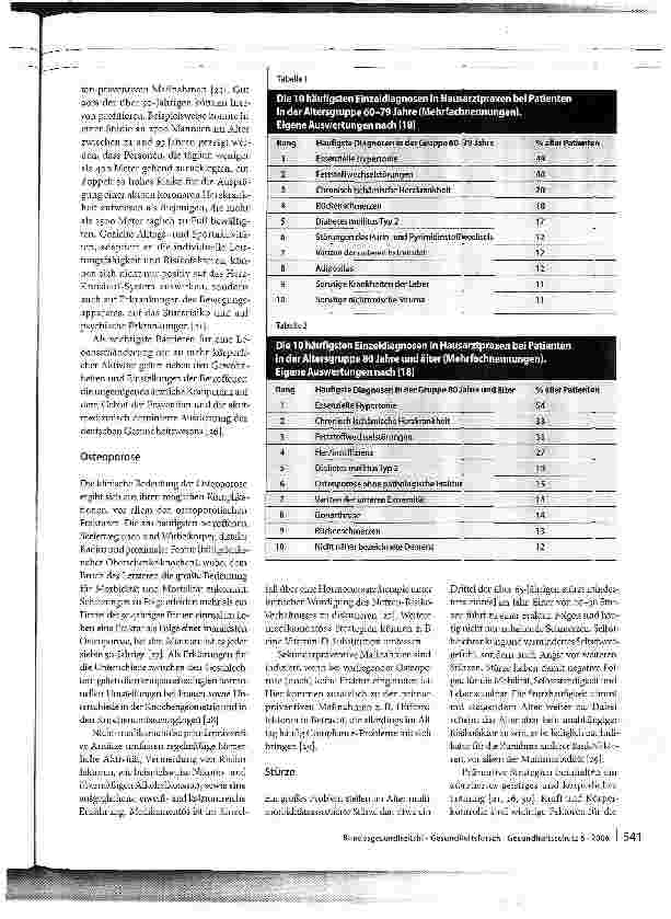 Vorschauseite 5: Krankheitslast und Gesundheit im AlterHerausforderungen für die Prävention und gesundheitliche Versorgung
