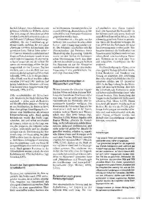 Vorschauseite 4: Rassenhygiene nach 1945Eugenische Ideologien und Praxis in der Schweiz während des Kalten Kriegs