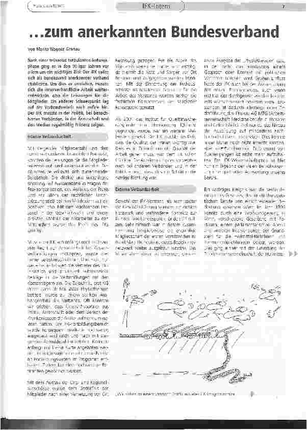 Vorschauseite 1: Von der Interessengemeinschaft zum anerkannten Bundesverband