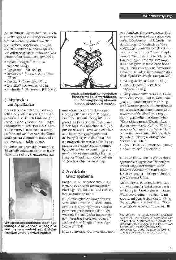 Vorschauseite 2: Wundversorgung neu? Zur Entwicklung und Anwendung von Folienverbänden