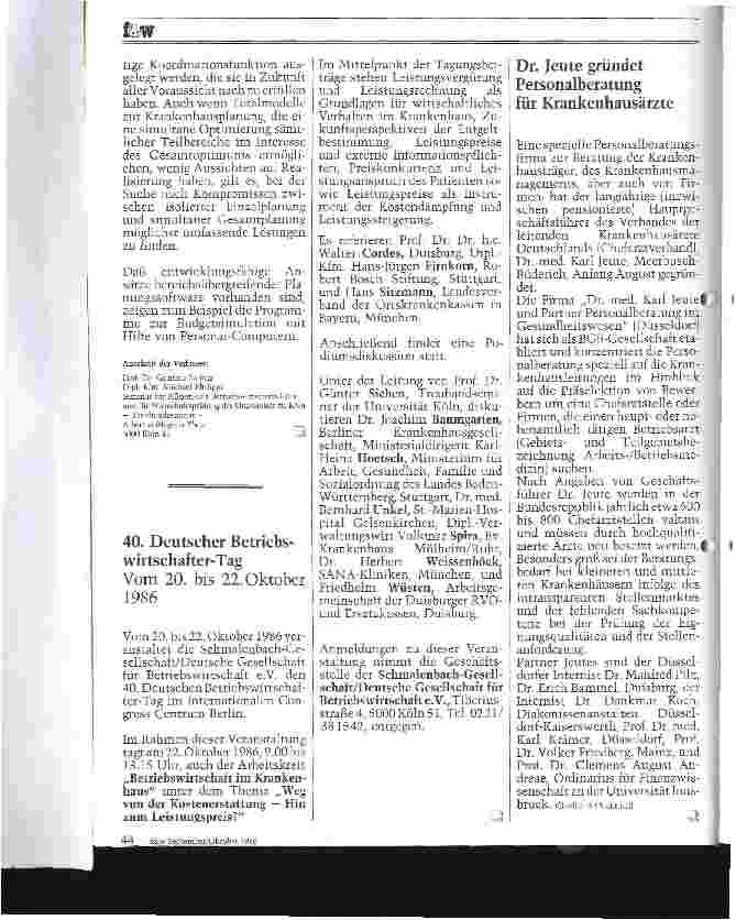 Vorschauseite 3: Integrierte Krankenhausplanung Zukunftsaufgabe des Krankenhausmanagements