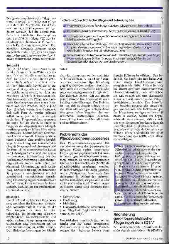 Vorschauseite 2: Ambulante gerontopsychiatrische Pflege Ein weißer Fleck in der Pflegelandschaft