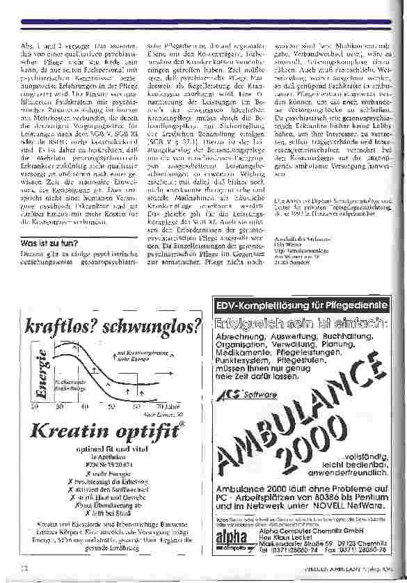 Vorschauseite 4: Ambulante gerontopsychiatrische Pflege Ein weißer Fleck in der Pflegelandschaft