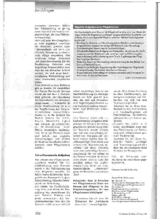 Vorschauseite 3: SelbstbestimmungBrauchen wir Pflegekammern in Deutschland