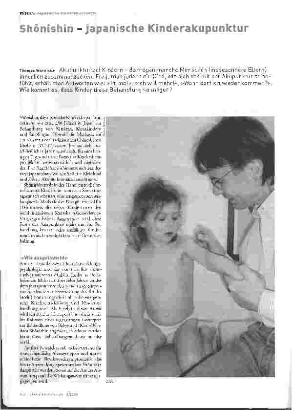 Vorschauseite 1: Shônishin -japanische Kinderakupunktur