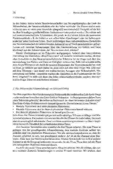 Vorschauseite 2: Eine Frage der Haltung. Die Geist-Gehirn-Frage und ihre Transformation