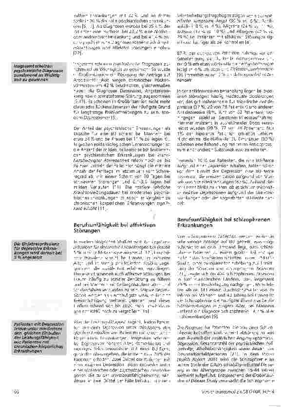 Vorschauseite 3: Prävalenz und Rolle psychiatrischer Erkrankungen bei Einschränkung der beruflichen Leistungsfähigkeit