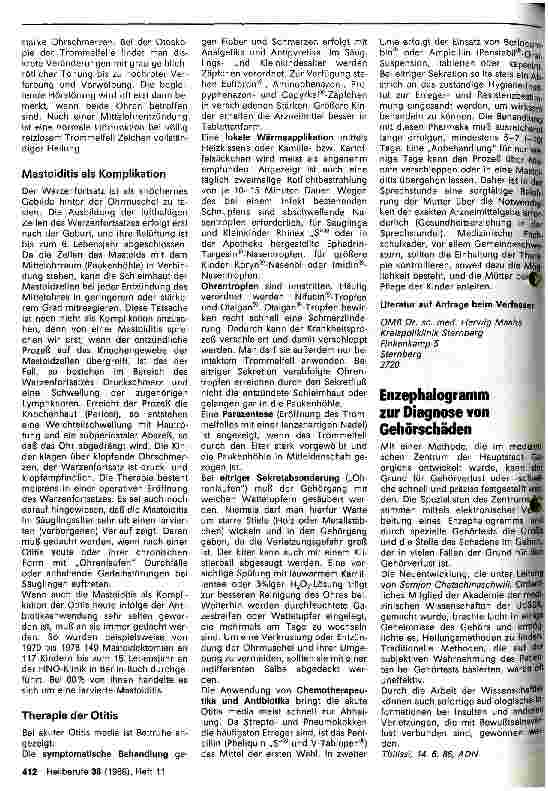 Vorschauseite 3: Mittelohrentzündung im Säuglings-und Kindesalter.