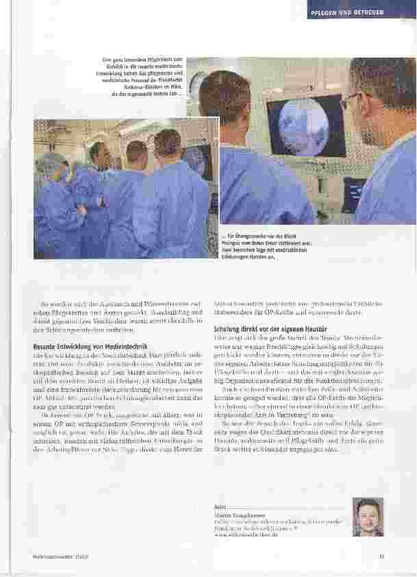 Vorschauseite 2: Hightech im rollenden Trainings-OP