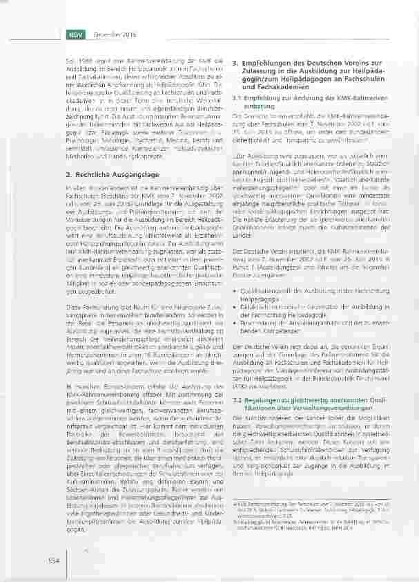 Vorschauseite 2: Empfehlungen des Deutschen Vereins zur Zulassung in die Ausbildung zur Heilpädagogin zum Heilpädagogen an Fachschulen und Fachakademien