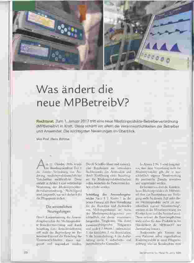 Vorschauseite 1: Was ändert die neue MPBetreibV?