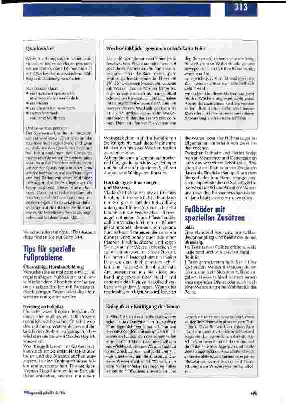 Vorschauseite 2: Wohltuendes für strapazierte Beine Selbstpflege für Pflegende/Teil 2