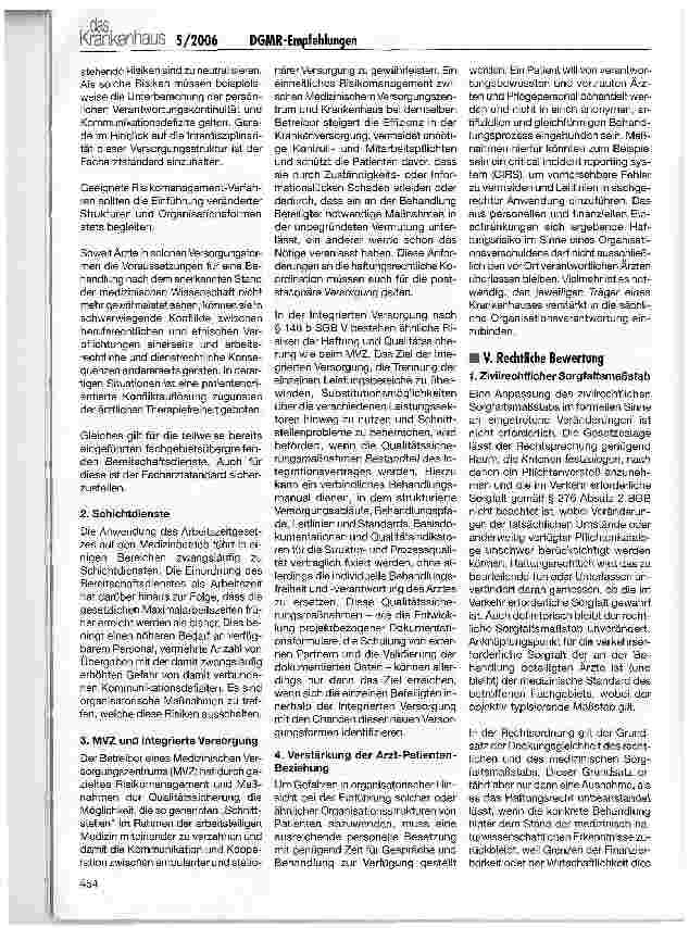 Vorschauseite 3: Organisationsverschulden in Klinik und Praxis
