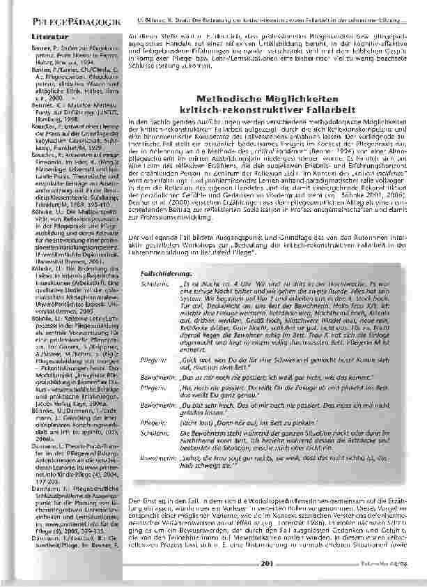 Vorschauseite 5: Die Bedeutung der kritischrekonstruktiven Fallarbeit in der Lehrerinnenbildungim Berufsfeld Pflege