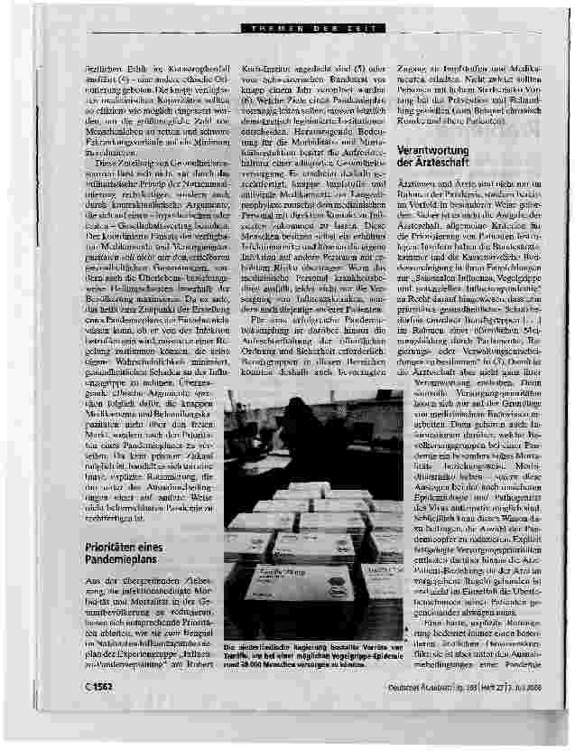 Vorschauseite 2: VogelgrippeEine neue Pandemie - alte ethische Probleme