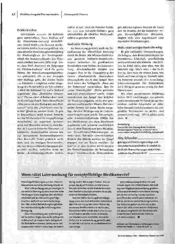 Vorschauseite 3: Mit Macht zu mehr Marketing - Industrie will Patientinnen stärker beeinflussen