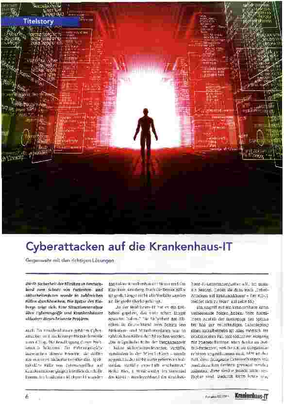 Vorschauseite 1: Cyberattacken auf die Krankenhaus-IT