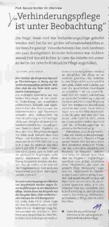Vorschauseite 1: Verhinderungspflege ist unter Beobachtung