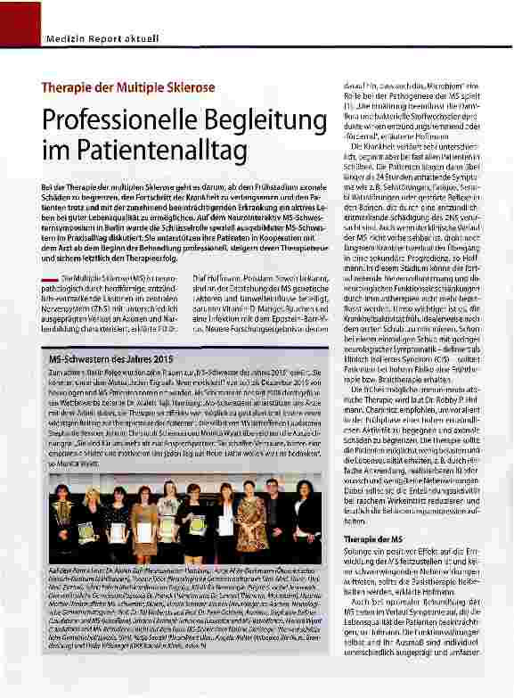 Vorschauseite 1: Therapie der Multiple Sklerose Professionelle Begleitung im Patientenalltag