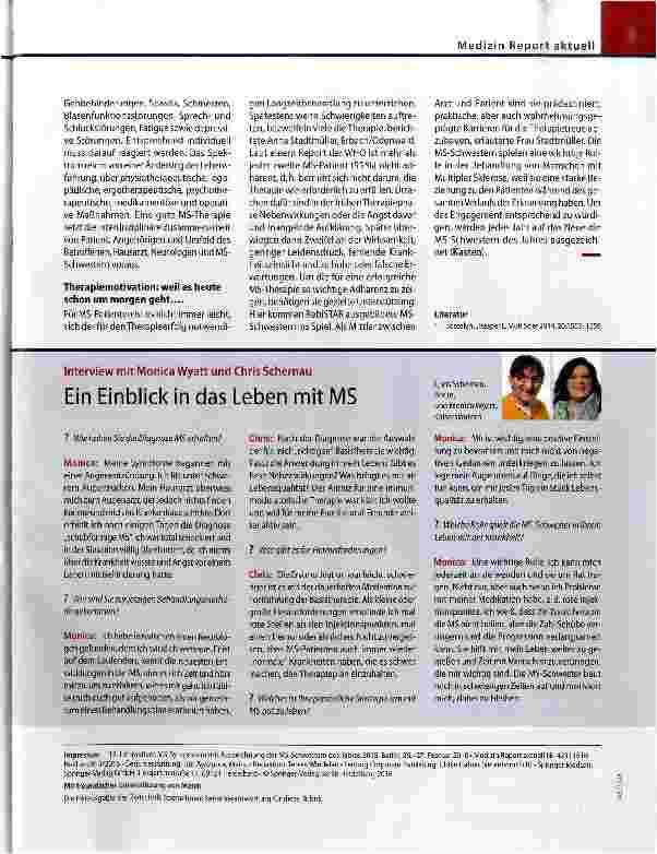 Vorschauseite 2: Therapie der Multiple Sklerose Professionelle Begleitung im Patientenalltag