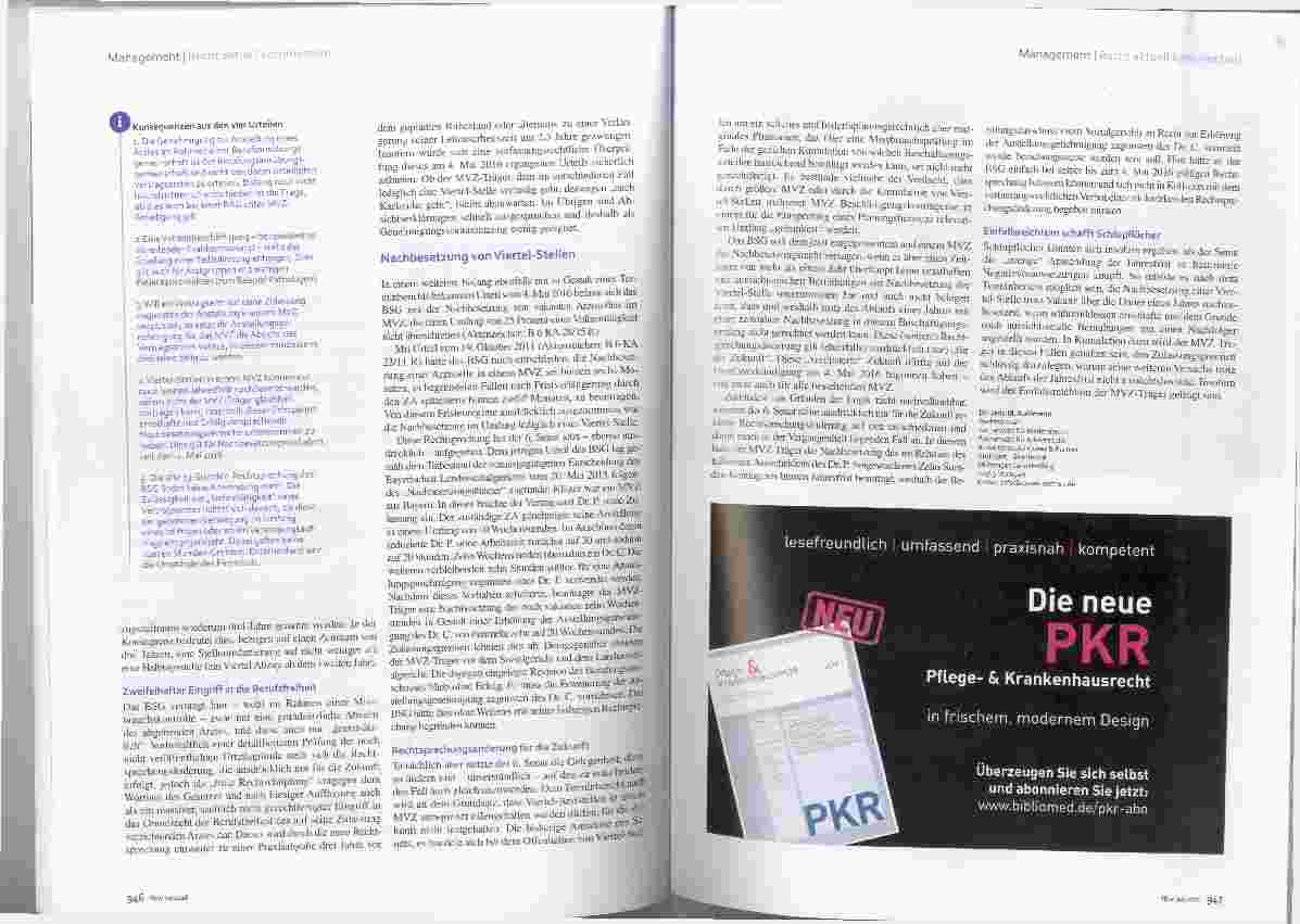 Vorschauseite 5: Neue BSG-Rechtsprechung zum Vertragsarztrecht