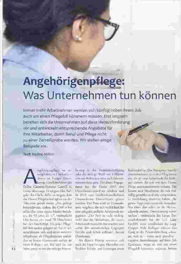 Vorschauseite 1: Angehörigenpflege: Was Unternehmen tun können