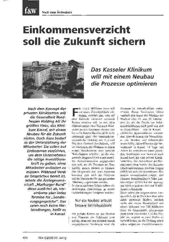 Vorschauseite 1: Einkommensverzicht soll die Zukunft sichern