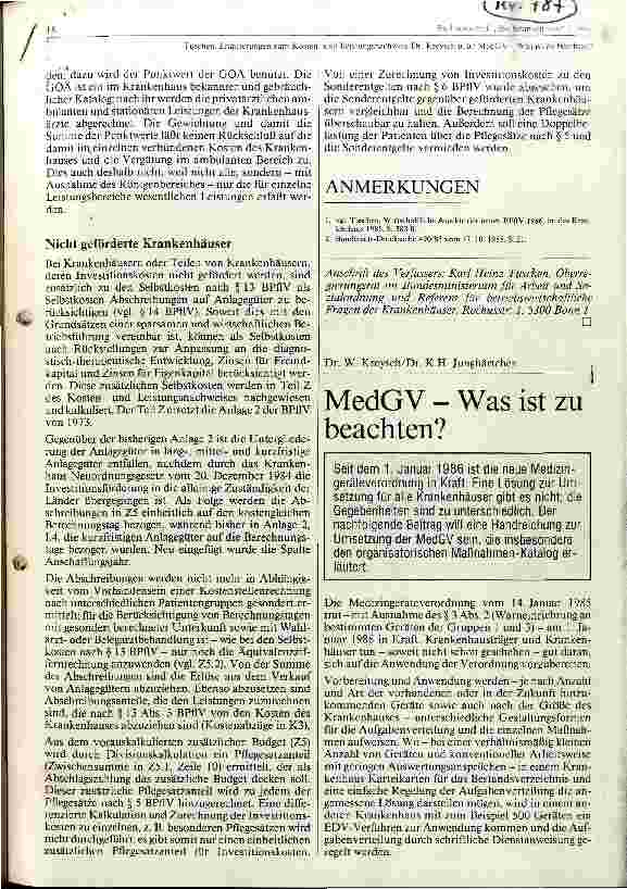 Vorschauseite 1: MedGV - was ist zu beachten