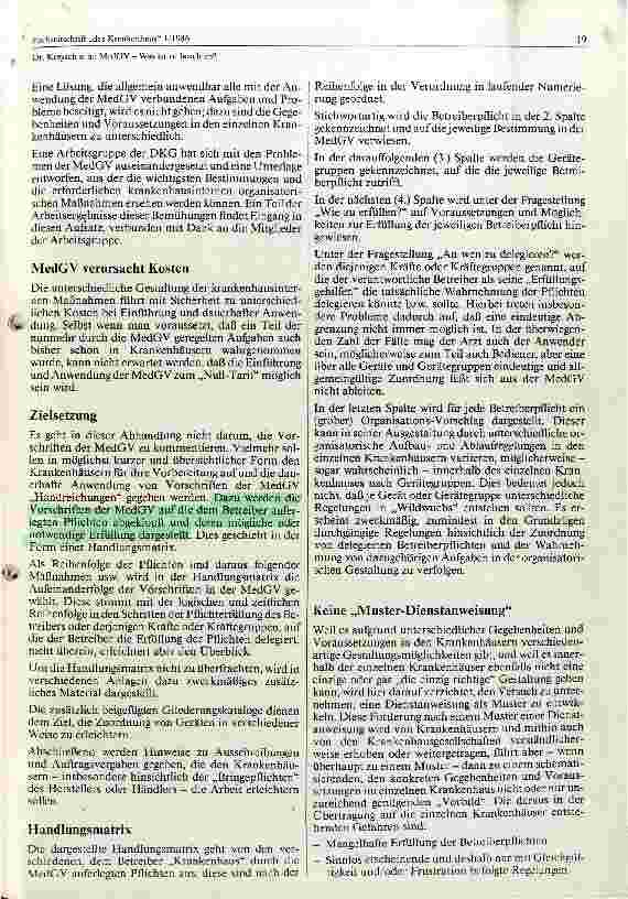 Vorschauseite 2: MedGV - was ist zu beachten