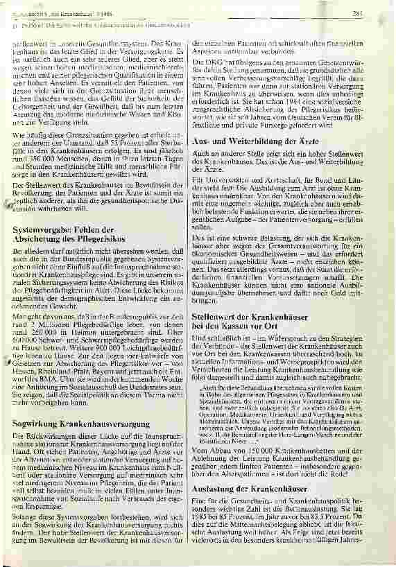 Vorschauseite 5: Der Stellenwert des Krankenhauses in der Gesundheitspolitik