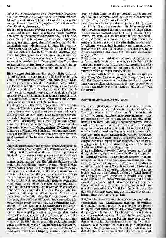 Vorschauseite 3: Komminikationsstrukturen zwischen Krankenund Kinderkrankenpflegeschulen und praktischen Einsatzorten