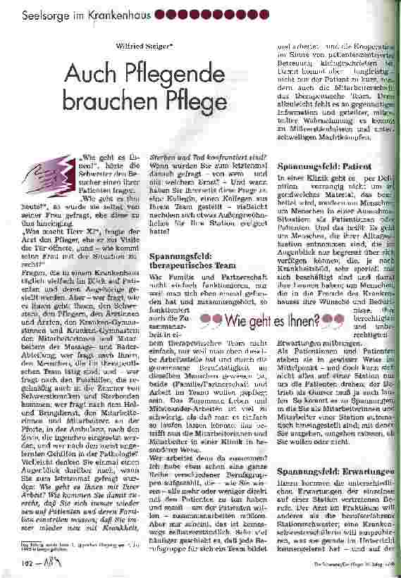 Vorschauseite 1: Auch Pflegende brauchen Pflege