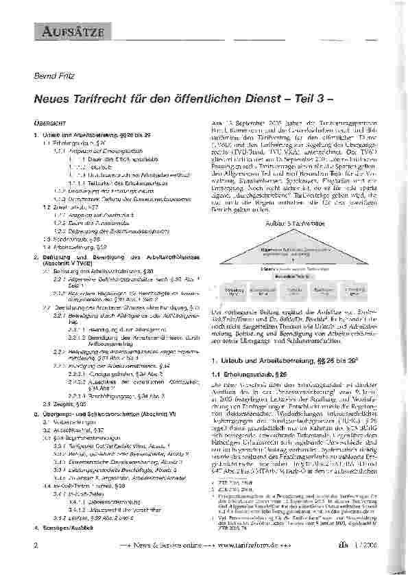 Vorschauseite 1: Neues Tarif recht für den öffentlichen Dienst - Teil 3 -