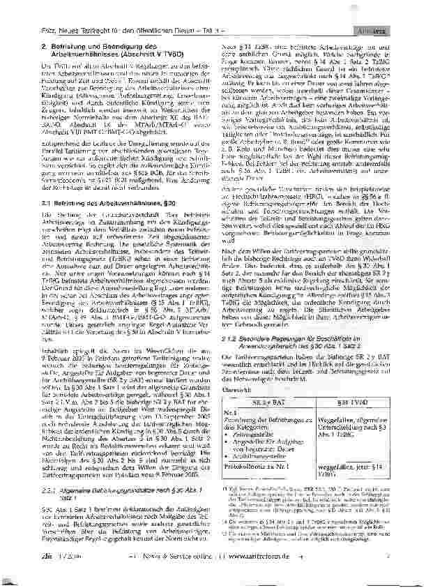 Vorschauseite 6: Neues Tarif recht für den öffentlichen Dienst - Teil 3 -