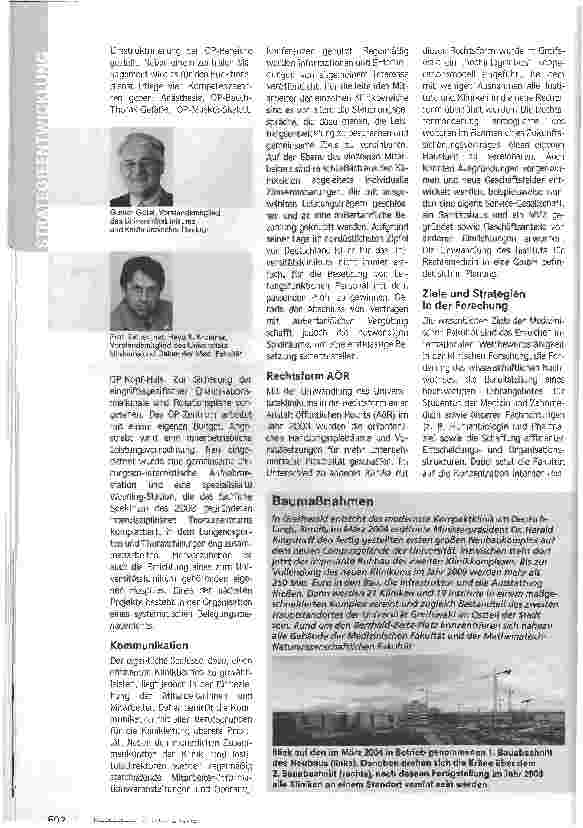Vorschauseite 3: Stärkung aller drei SäulenSpitzenmedizin soll über die Landesgrenzen hinaus wirken