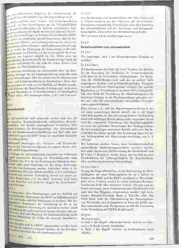 Vorschauseite 2: 2. Stellungnahme der Fachvereinigung zum Referentenentwurf einer Verordnung über die Rechnungs-u. Buchführungspflichten der Krankenhäuser