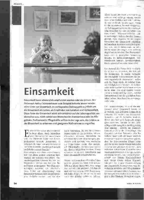 Vorschauseite 1: Einsamkeit