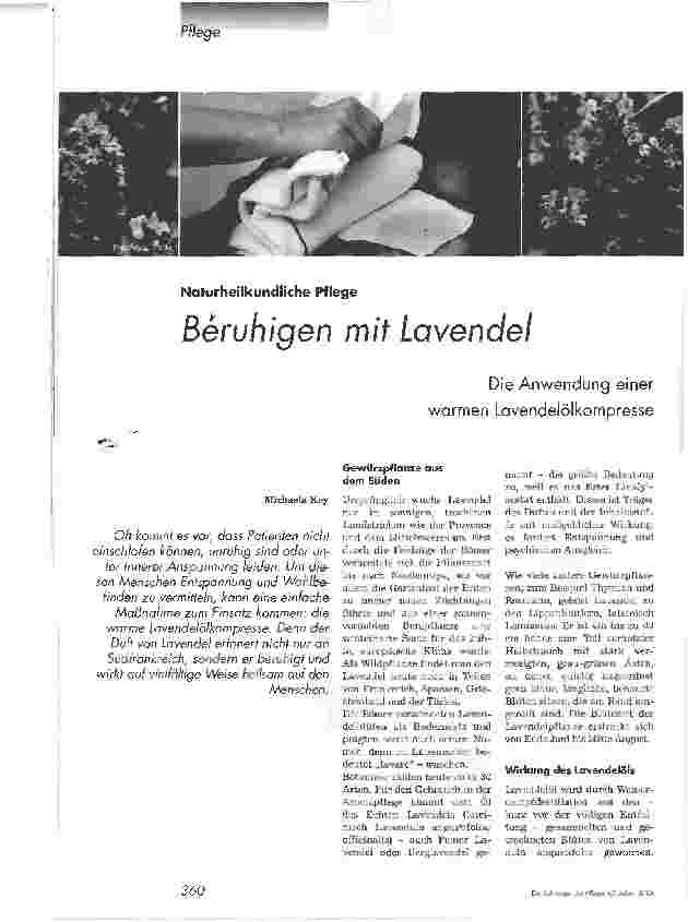 Vorschauseite 1: Beruhigen mit LavendelDie Anwendung einer warmen Lavendelölkompresse