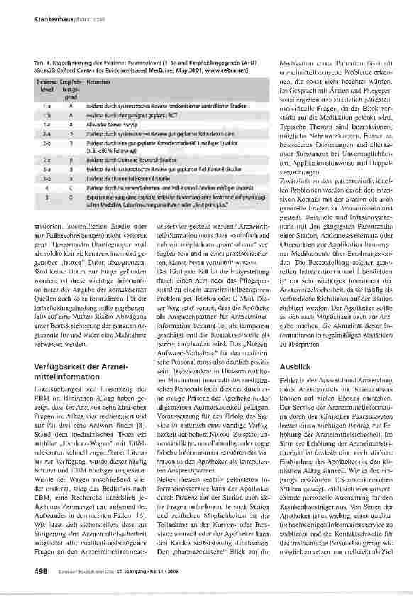 Vorschauseite 5: Arzneimittelsicherheit durch ArzneimittelinformationVom Krankenbett in die Apotheke und zurück - der klinische Pharmazeut als Informationsmanager