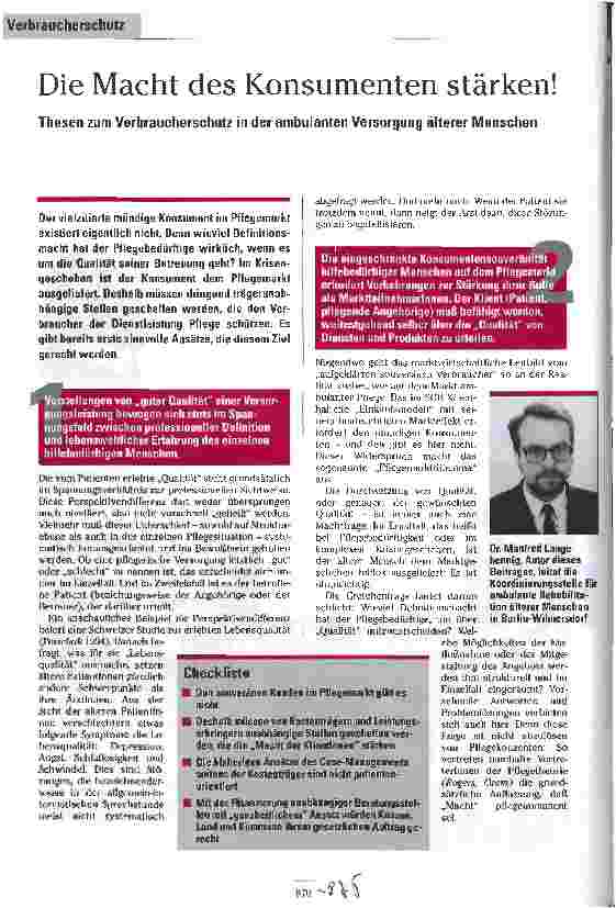 Vorschauseite 1: Die Macht des Konsumenten stärken!