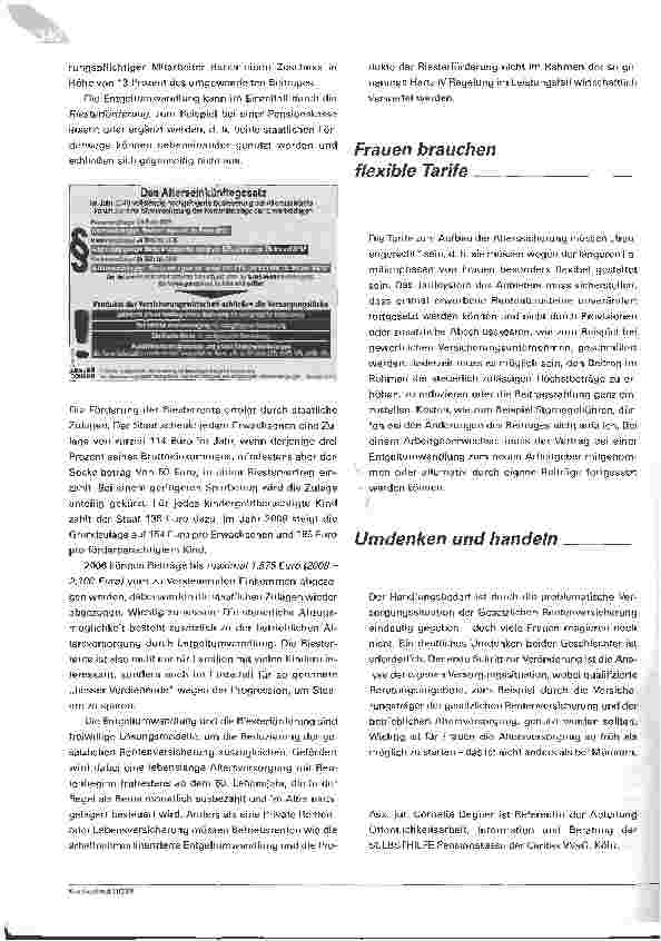 Vorschauseite 3: Frauen und Rente - Informationslücken schließen, Perspektiven realistisch einschätzen, Altersvorsorge einplanen