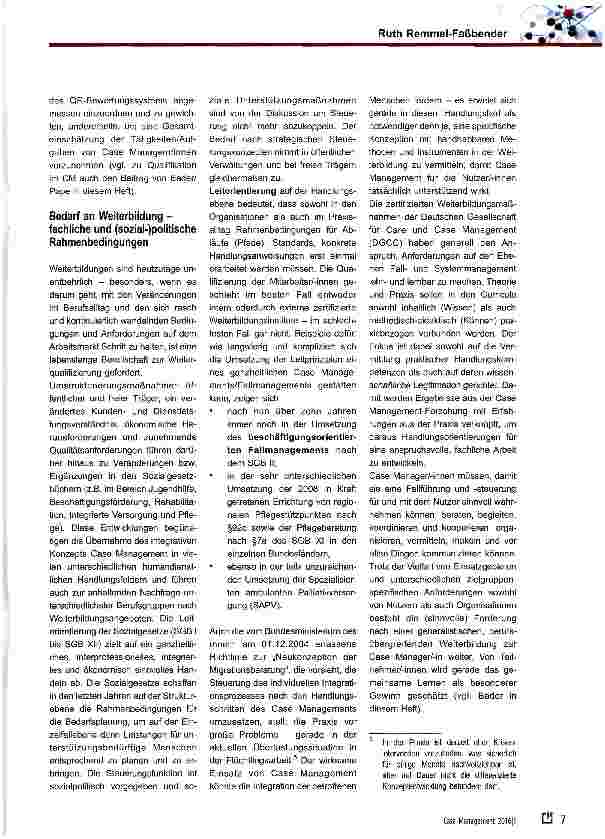 Vorschauseite 4: Zertifizierung der Case Management Weiterbildung ein erfolgreicher Weg der Qualifizierung und Profilierung