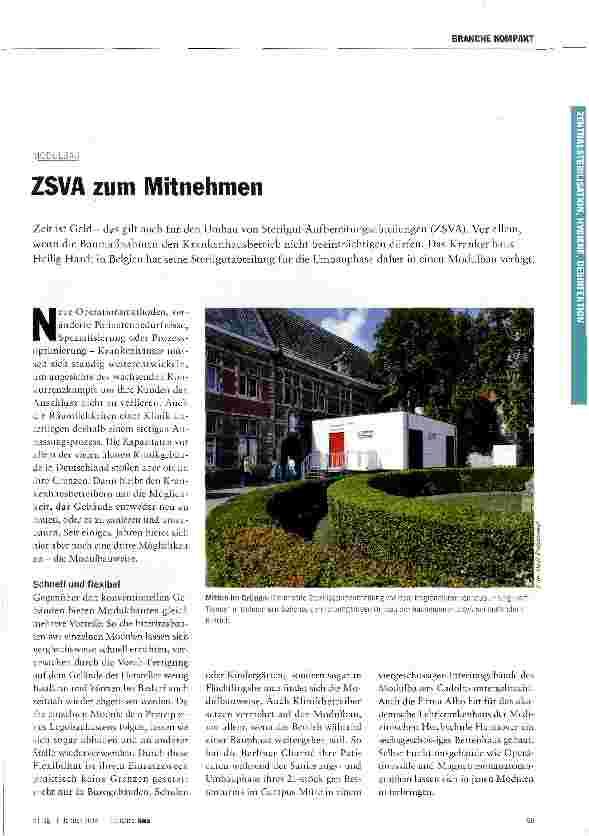 Vorschauseite 1: ZSVA zum Mitnehmen