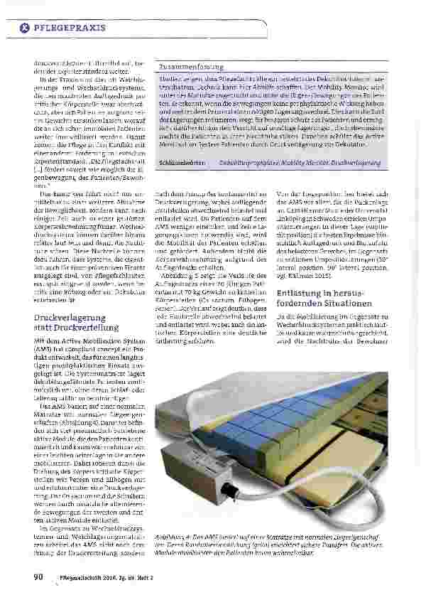 Vorschauseite 3: Technik für die zeitgenössische Dekubitusprophylaxe