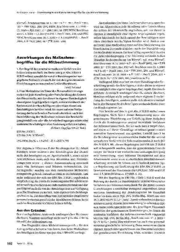 Vorschauseite 1: Auswirkungen des Maßnahme-begriffes für die Mitbestimmung