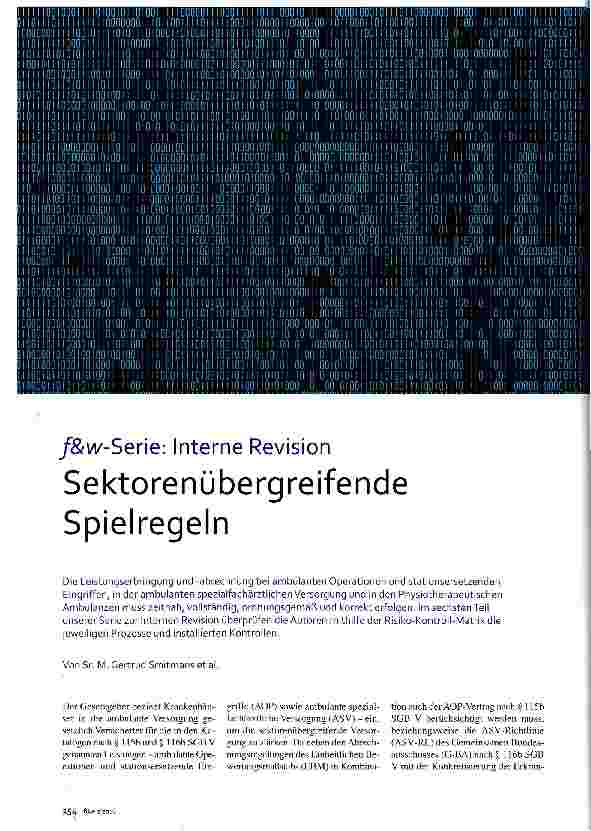 Vorschauseite 1: Sektorenübergreifende Spielregeln